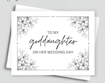 To my Goddaughter on Her Wedding Day - Card for Goddaughter, Wedding Day Card for Goddaughter