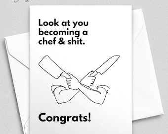 Funny Chef Graduation Card, Culinary Graduate Gift