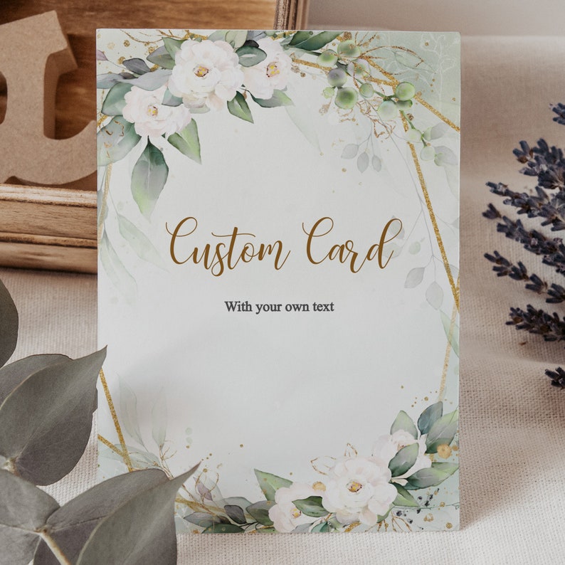 Create Your Own Card Custom Text Card Custom Birthday Card - Etsy