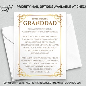 Thoughtful Card for Granddad / Grandfather