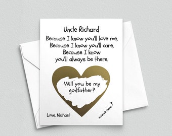 Personalized Godfather Proposal Scratch Off Card