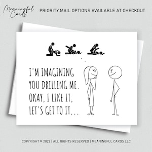 Naughty Drill Me Anniversary Gift For Him | Naughty Valentine’s Day Card For Men Anniversary Card Naughty Birthday Card Boyfriend Husband