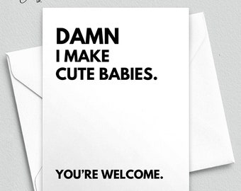 Funny New Parent Card - Babies Congratulations Greeting