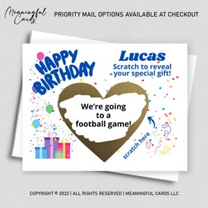 Carte à gratter personnalisée d'anniversaire à révéler, carte à gratter personnalisée, carte à gratter surprise, carte d'anniversaire à gratter à révéler