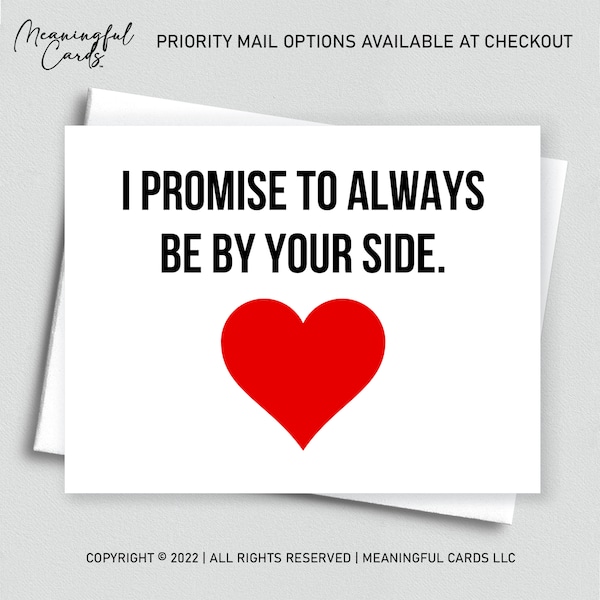 Naughty Sex I Promise To Always Be By Your Side Sexy Gift For Him, Horny Anniversary Card, Birthday Card, Valentines Day Card