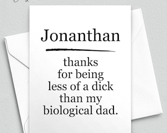 Funny Stepdad Father's Day Card, Bonus Dad Gift
