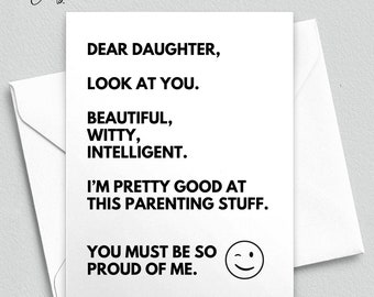 Funny Birthday Card for Daughter