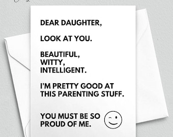 Funny Birthday Card for Daughter