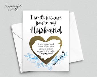 Pregnancy Announcement Scratch Off Card for Husband - Daddy to Be
