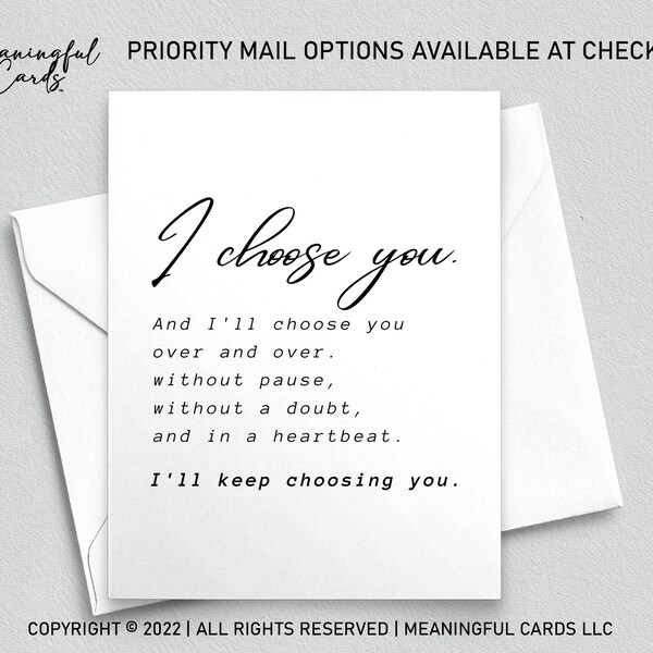 I Choose You - Etsy