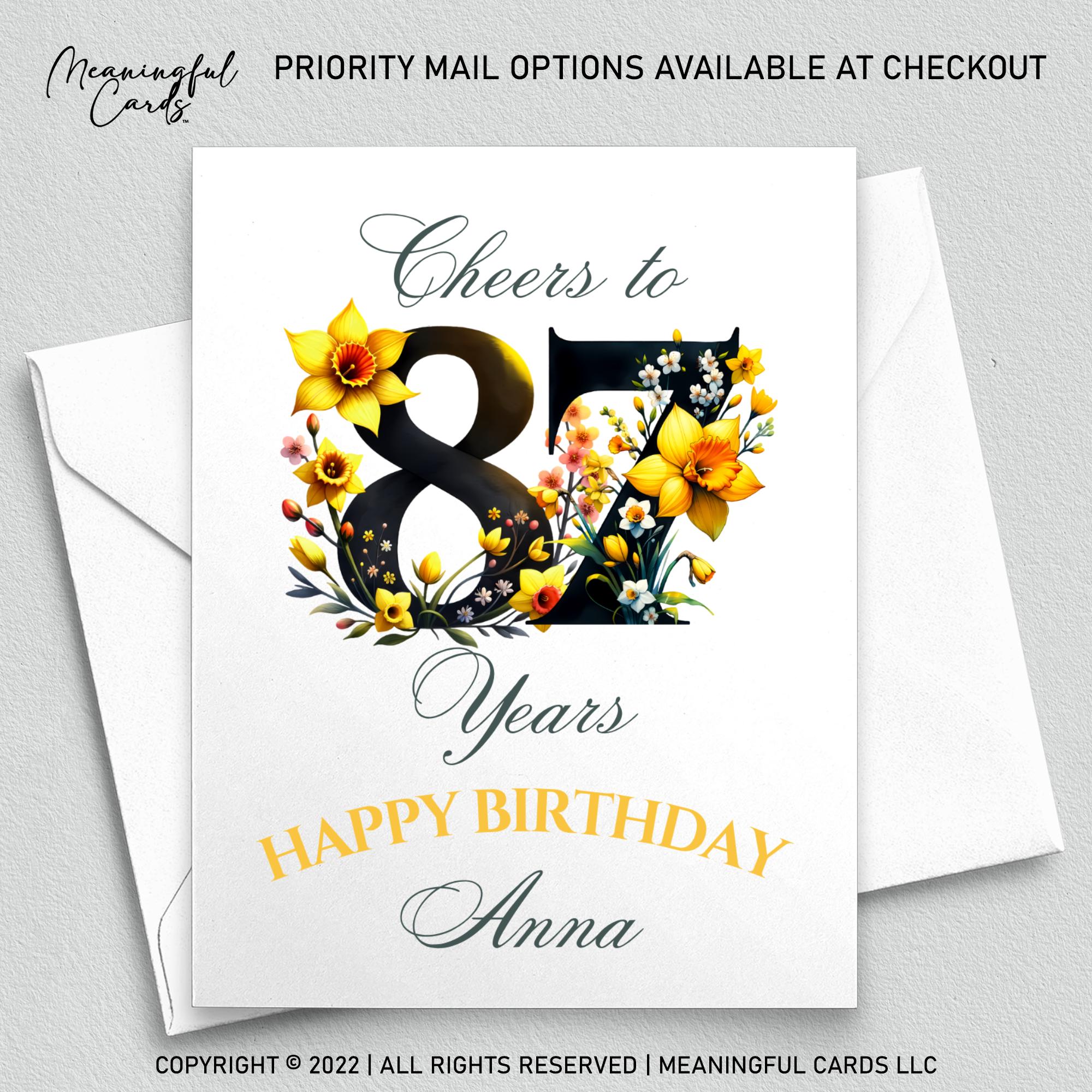 87th birthday card - Etsy 日本