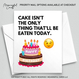 Funny Birthday Card - Cake Pun Greeting Card