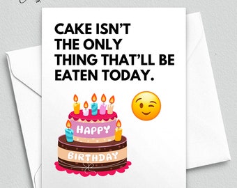 Funny Birthday Card - Cake Pun Greeting Card