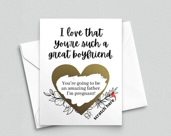 Pregnancy Announcement Scratch Off Card – Daddy to Be Gift
