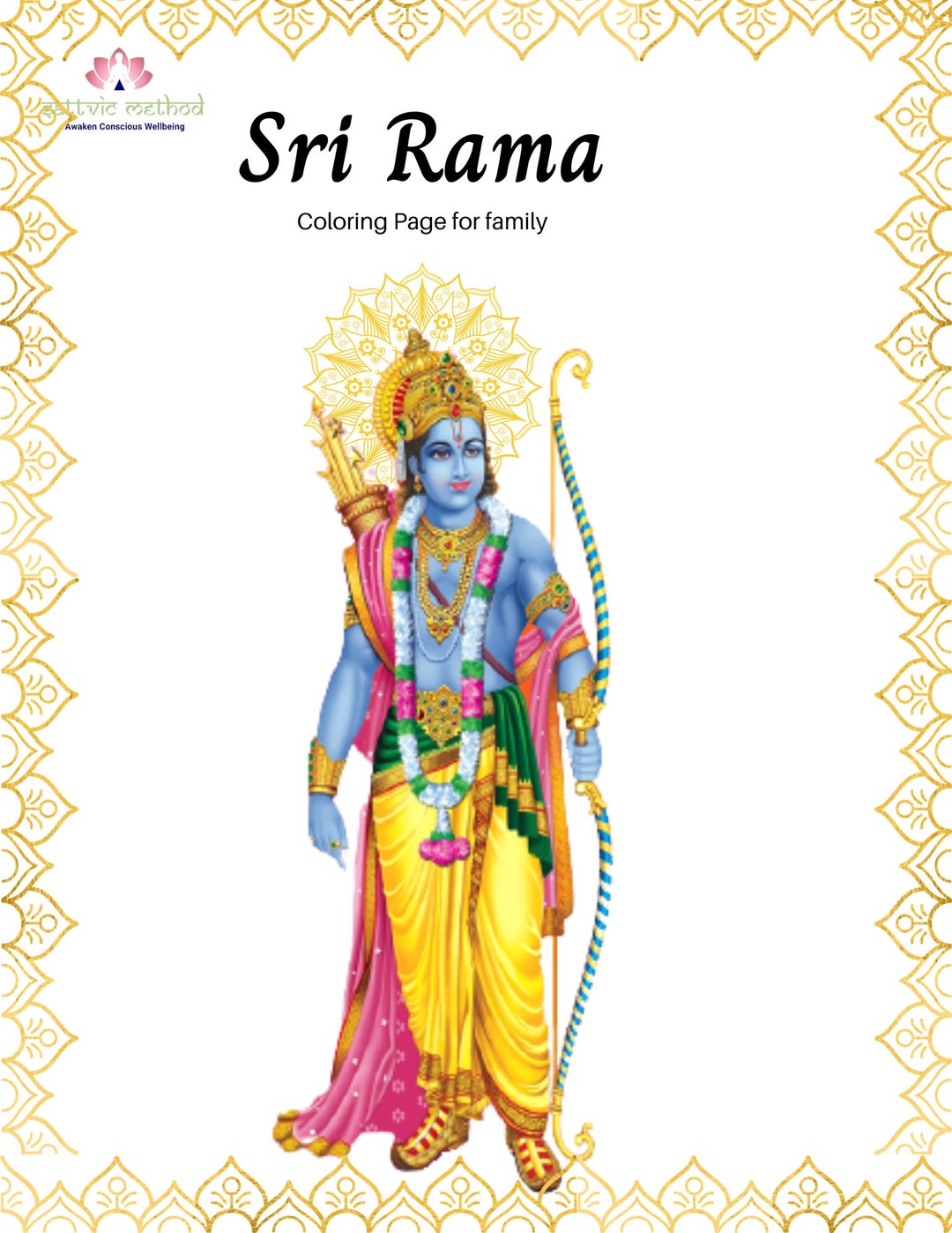 Sri Rama Coloring Pages - Etsy