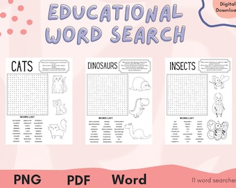 word search pdf etsy