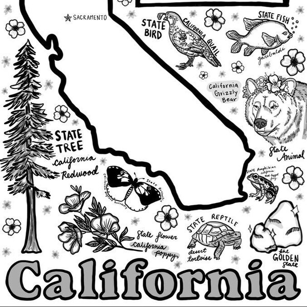 California Coloring Page