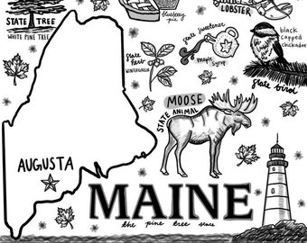 Maine Coloring Page