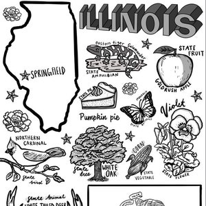 Illinois Coloring Page