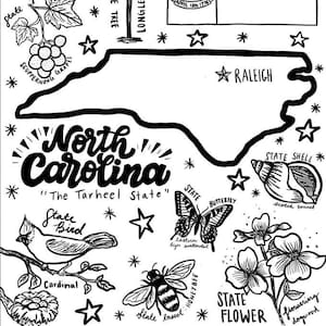 Página para colorear de Carolina del Norte