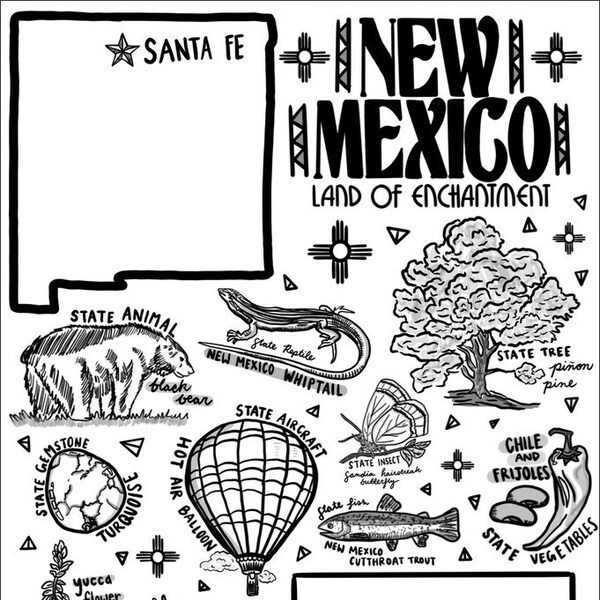 New Mexico Coloring Page