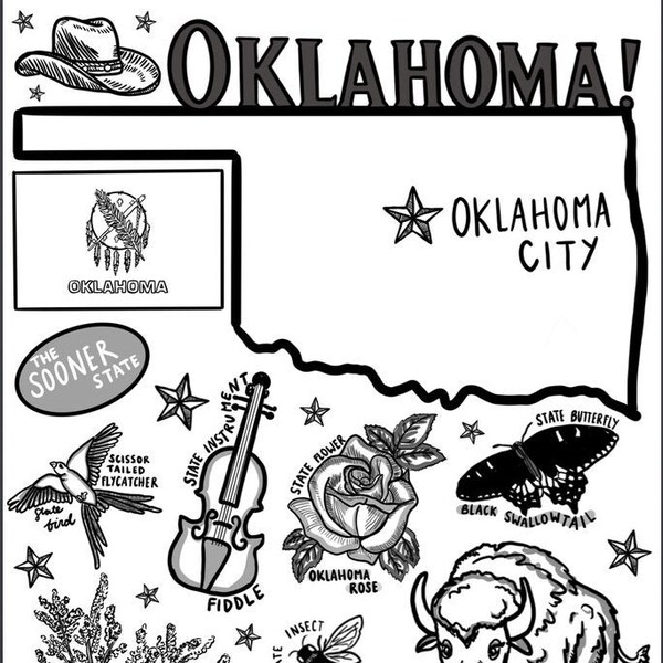 Oklahoma Coloring Page