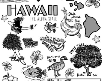 Hawaii Coloring Page