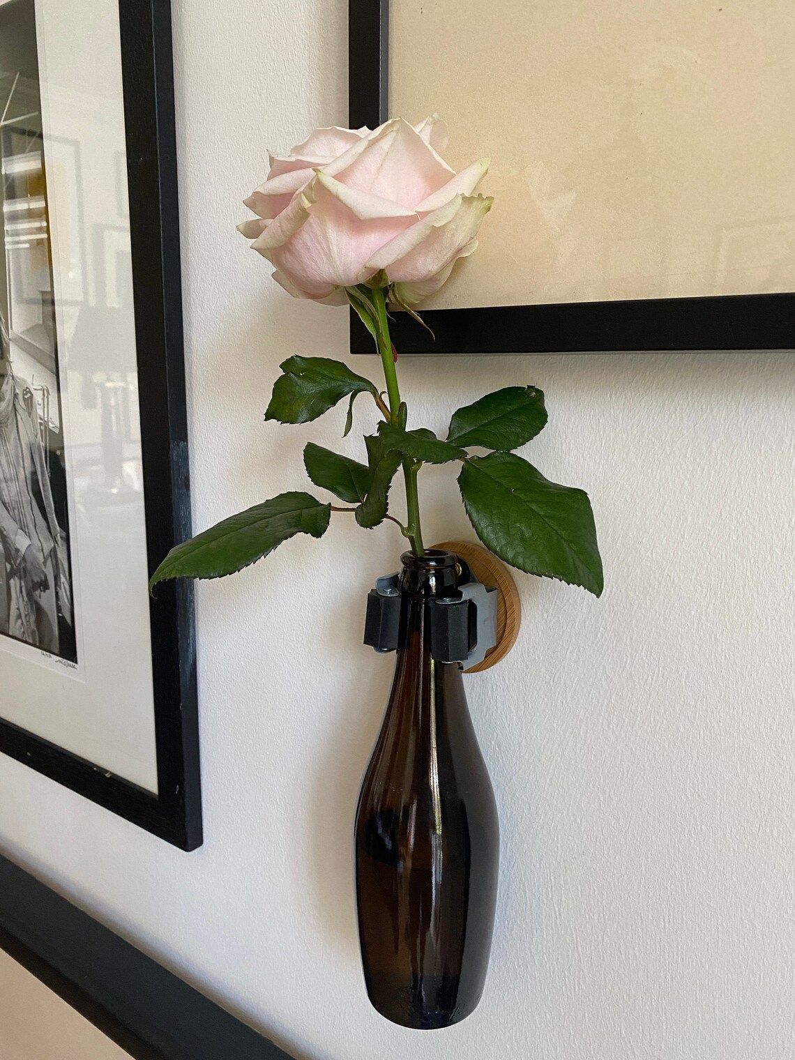 Upcycled Wall Mounted Glass Flower Vase Transform Your Wall Etsy