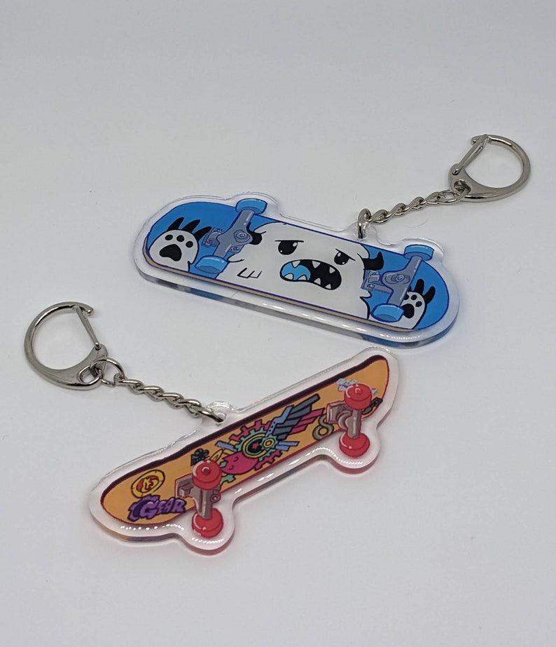 SK8 the Infinity Skateboard Keychains Etsy