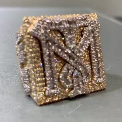 Mens Hip Hop Rings Rapper & Iced Rings Custom Letter Mens - Etsy