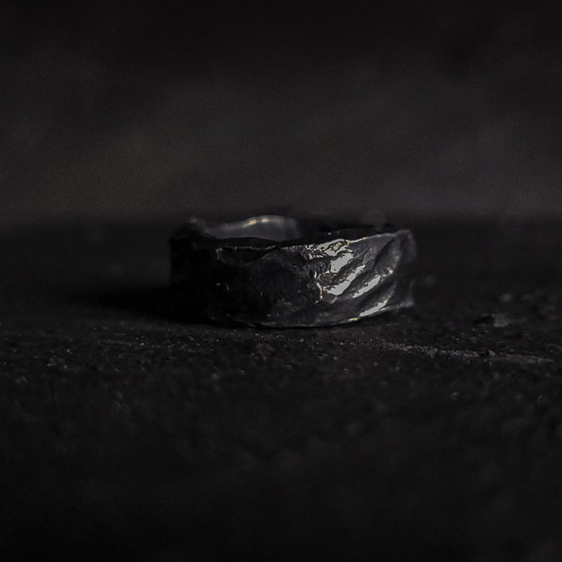 Viking Ring Hand Forged Ring, Pagan Wedding Band, Norse Ring, Viking Wedding Band, Chunky rings, Celtic Ring image 4