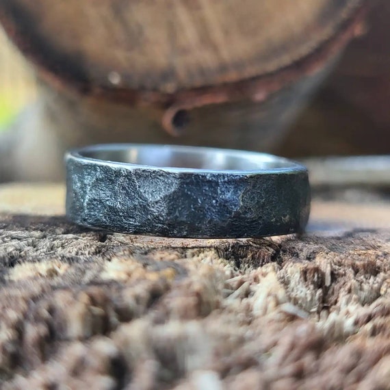Iron Ring Engineering Ring Stylish Rings for Men Black Etsy Canada