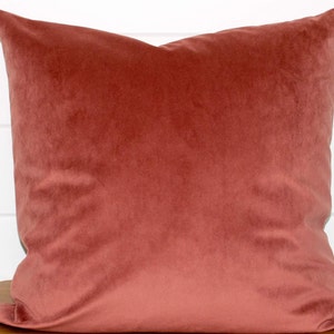 Pink Rose Velvet Pillow Cover - Throw Pillow - Both Sides - 12x16, 12x20, 14x18, 14x24, 18x18, 20x20, 22x22, 24x24, 26x26
