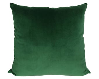 Emerald Green Velvet Pillow Cover: Plush Decorative Pillow