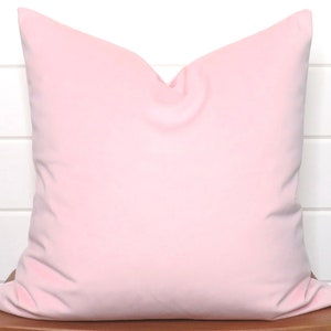 Light Pink Velvet Pillow Cover: Plush Decorative Throw Pillow