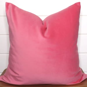 Coral Velvet Pillow Cover: Plush Decorative Toss Pillow