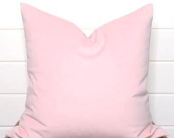 Light Pink Velvet Pillow Cover: Plush Decorative Throw Pillow