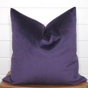 Purple Velvet Pillow Cover - Throw Pillow - Both Sides - 12x16, 12x20, 14x18, 14x24, 18x18, 20x20, 22x22, 24x24, 26x26