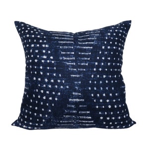 Thibaut Mali Pillow Cover - Anna French Mali in  Navy  - Solid Ivory Back - All Sizes Available