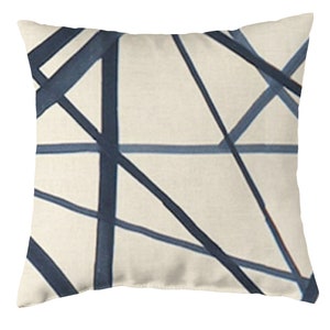 Kelly Wearstler Channels Throw Pillow Cover - Lee Jofa - Decorative Pillow - Periwinkle Oat - Both Sides or Solid Cream Cotton Back