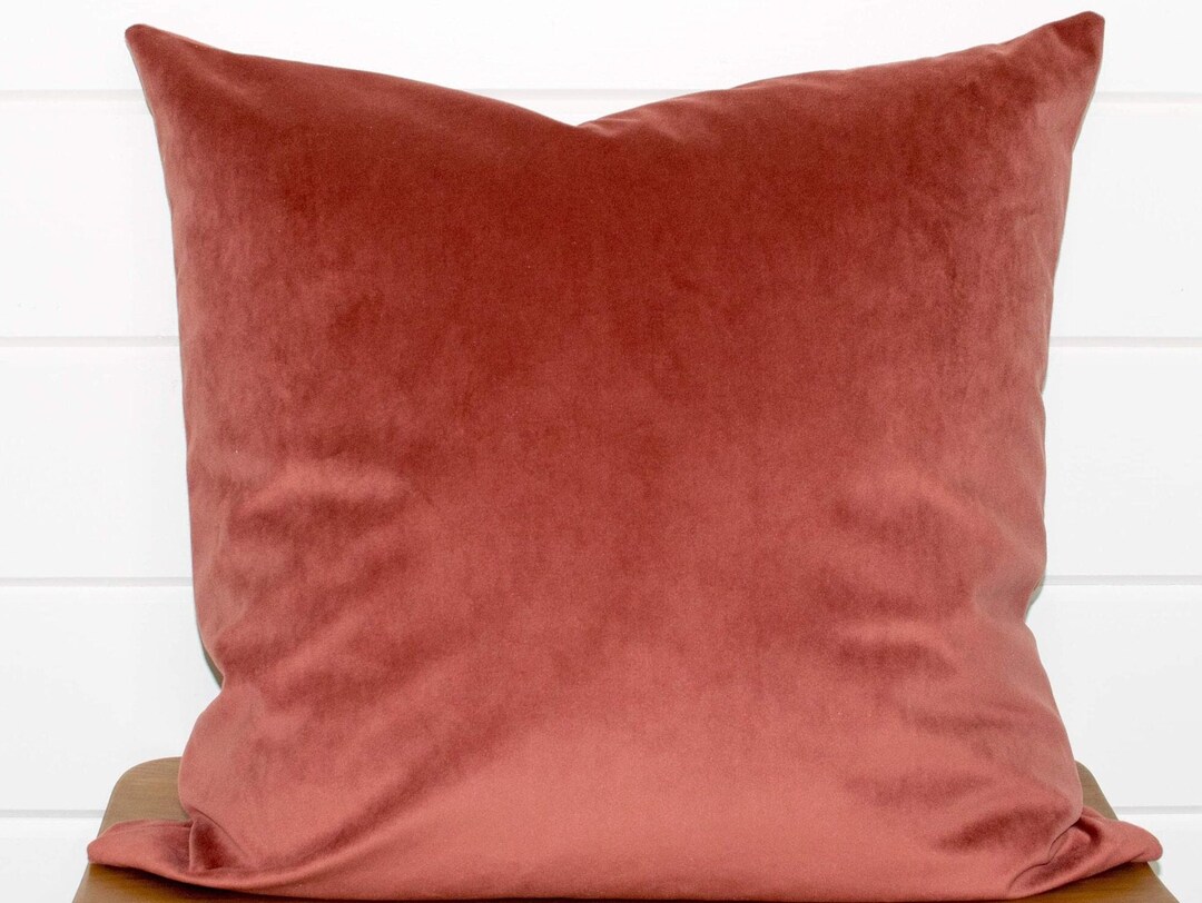 Pink Rose Velvet Pillow Cover Throw Pillow Both Sides Etsy