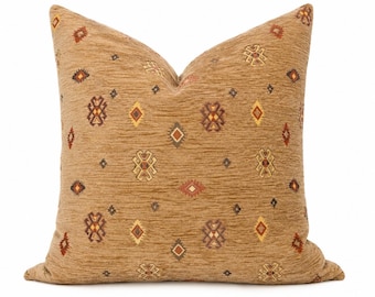 Turkish Kilim Pillow Cover | Double Sided Boho Throw Pillow | Vintage Tribal Cushion | Southwestern Accent Pillow | All Sizes