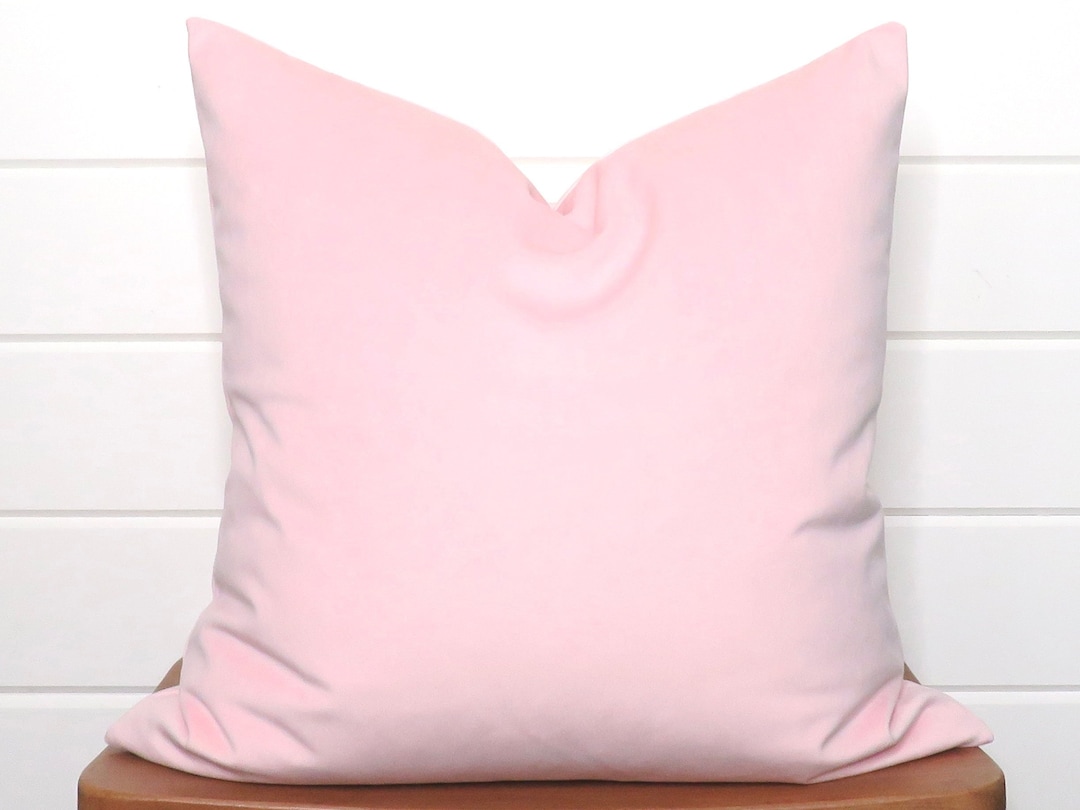 Light Pink Velvet Pillow Cover Throw Pillow Both Sides 12x16, 12x20