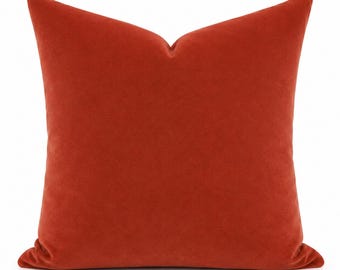 Dusty Rose Velvet Pillow Cover | Blush Pink Luxury Double Sided Decorative Accent Cushion