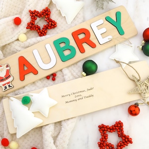 Wooden Name Puzzle | Toddler Toys | Baby Girl Gifts | Gift for Kids | Babys First Christmas Present | Birthday Gifts