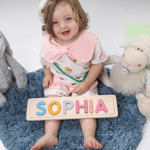 Personalized Name Puzzle, New Baby Gift, Wooden Toys, Baby Shower, Christmas Gifts for Kids, Custom Toddler Toys, First Birthday,