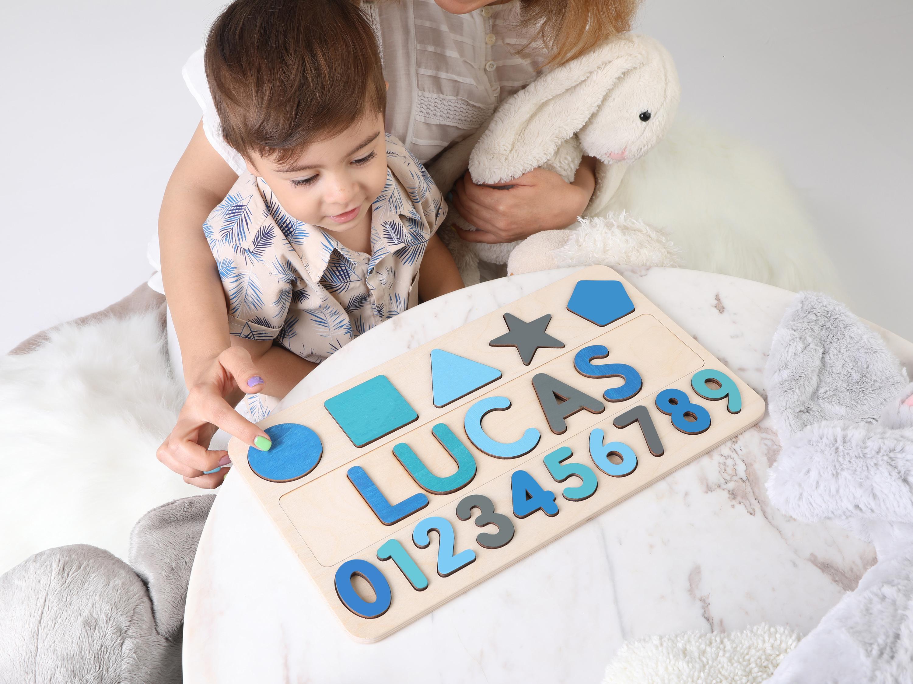 Name Frame Toy Personalized Name Puzzle With Numbers | Baby, Toddler, Kids Toys ...