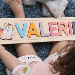 Name Puzzle - Personalized Gift - Children&#39;s Puzzle - Baby Gift - Custom Name - Zero Waste - Handmade Toy - Unique Gifts - Newborn Girl