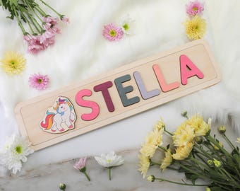 Personalized Name Puzzle, New Baby Gift, Wooden Toys, Baby Shower, Christmas Gifts for Kids, Wood Toddler Toys, First Birthday