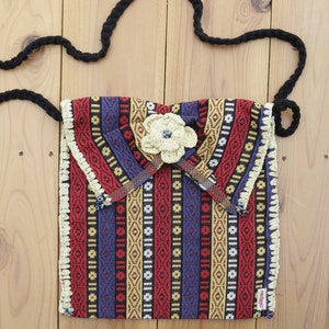 Unique Handmade Crossbody Bag Ethnic Pattern, Bohem Style Gift For Wedding
